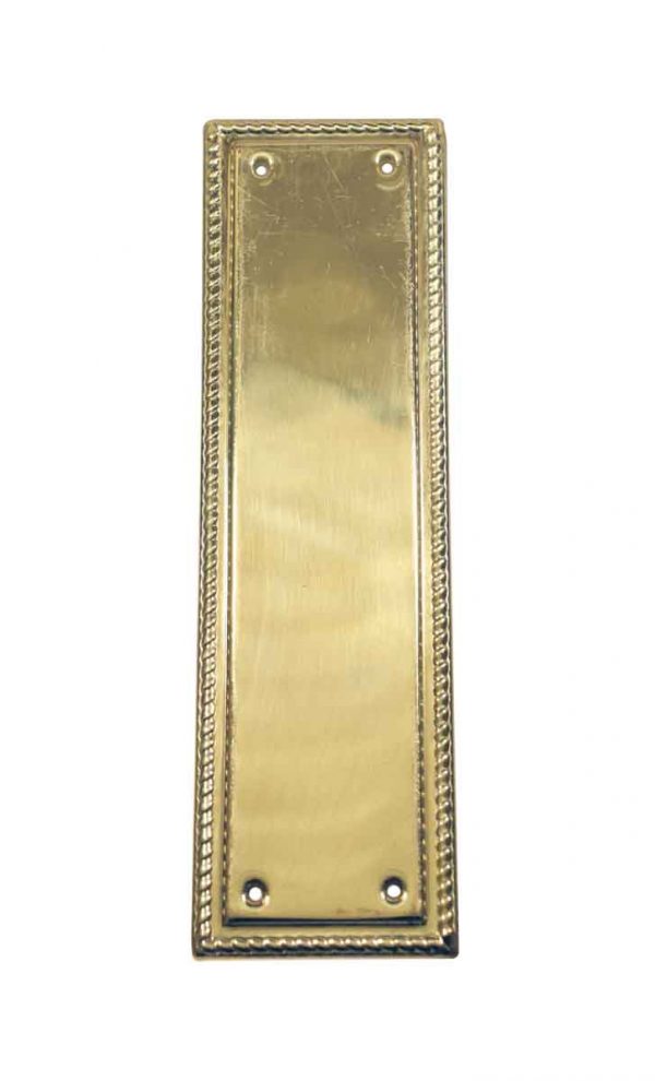 Push Plates - Vintage Polished Brass 11.875 in. Rope Door Push Plate