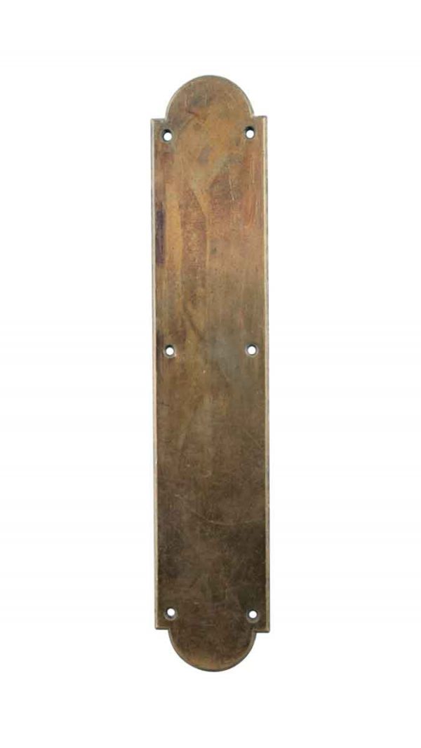Push Plates - Vintage Sargent Arch Patina Bronze Door Push Plate
