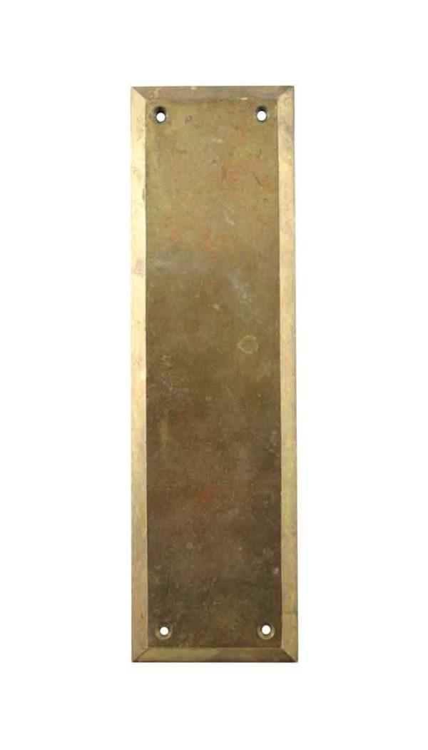 Push Plates - Vintage Yale 12 in. Polished Brass Door Push Plate