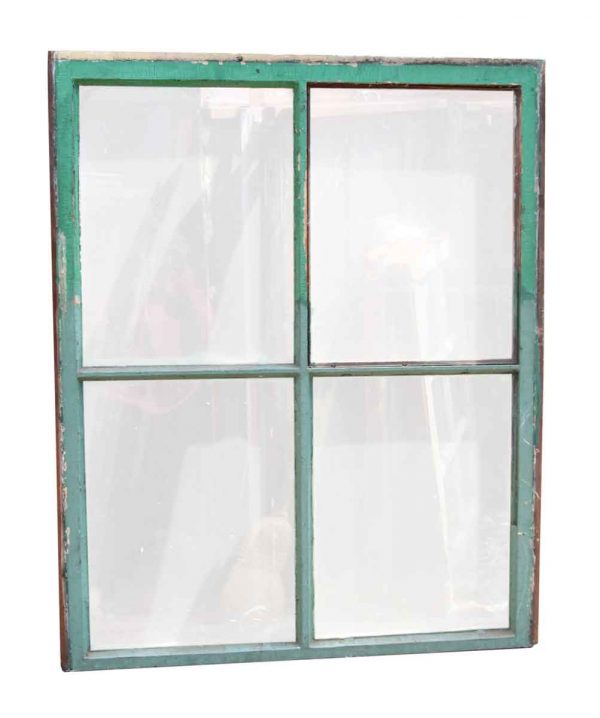 Reclaimed Windows - Salvage 4 Pane Wood Frame Window 47.75 x 38.5
