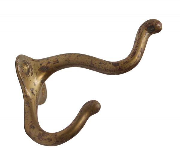 Single Hooks - Antique Brass Curved Wall Hook