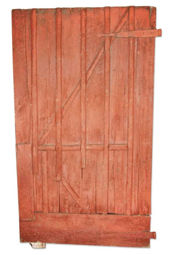 Specialty Doors - Antique Red Painted Barn Door 83.25 x 47.5
