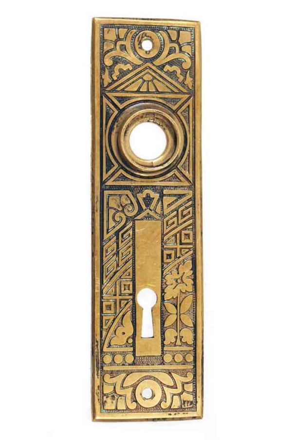 Back Plates - 5.5 in. Aesthetic Ceylon Brass Door Back Plate