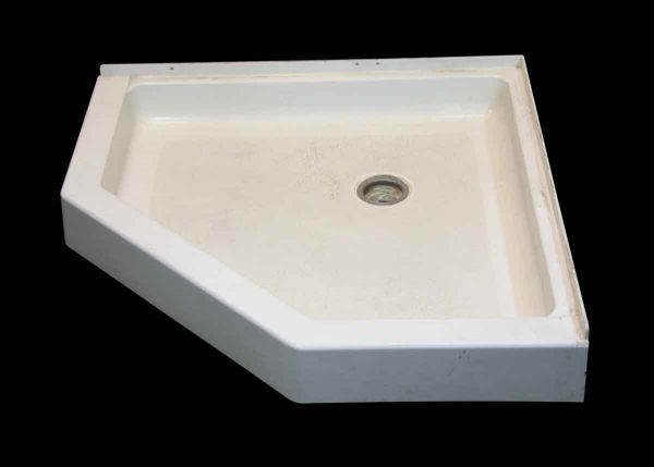 Bathroom - Reclaimed Neo Angle White 36 in. Hard Plastic Shower Tray