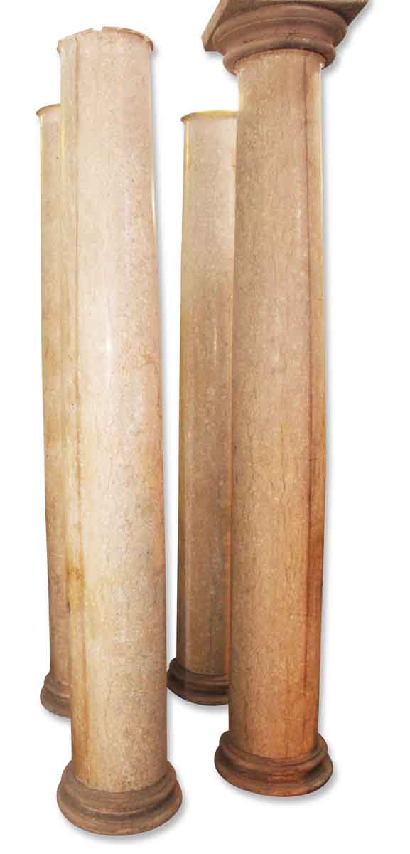 Columns & Pilasters - Salvage NYC 95 in. Tan Marble Column