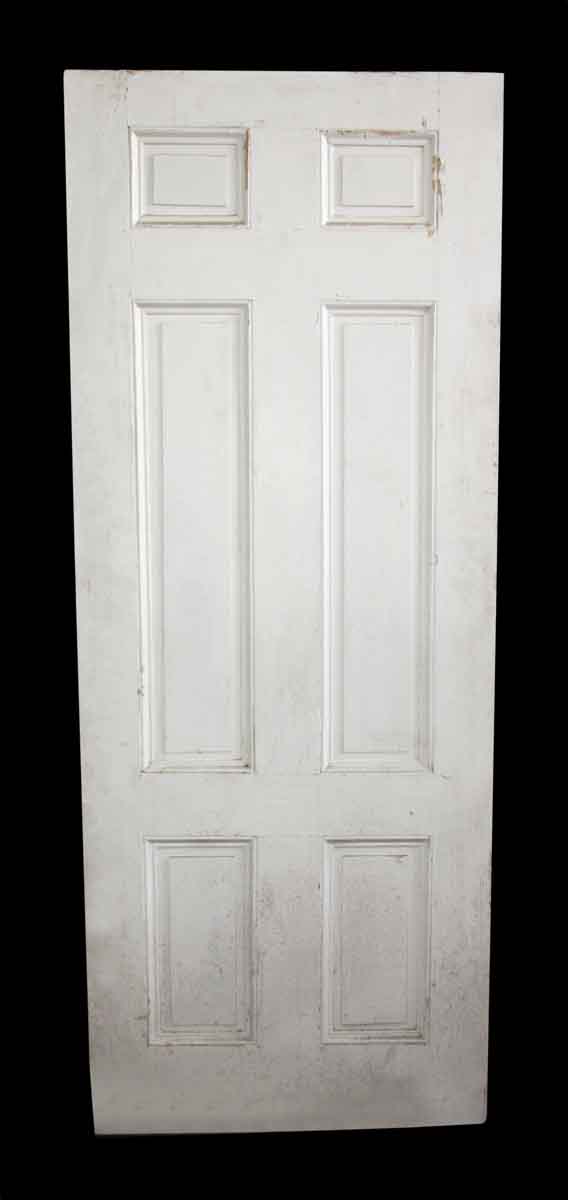 Commercial Doors - Antique 6 Pane White Passage Swinging Door 80.5 x 31.375