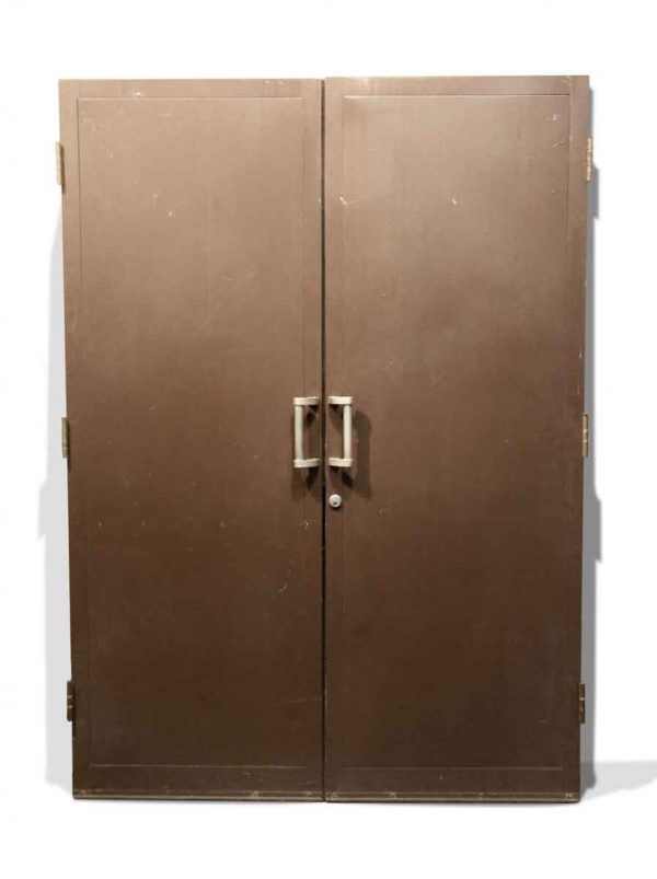Commercial Doors - Commercial Aluminum Brown Double Doors 83 x 59.25