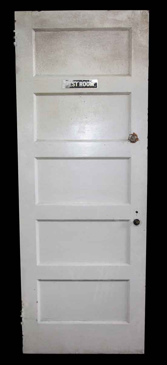 Commercial Doors - Vintage 5 Pane Wood Restroom Door 80.125 x 29.875
