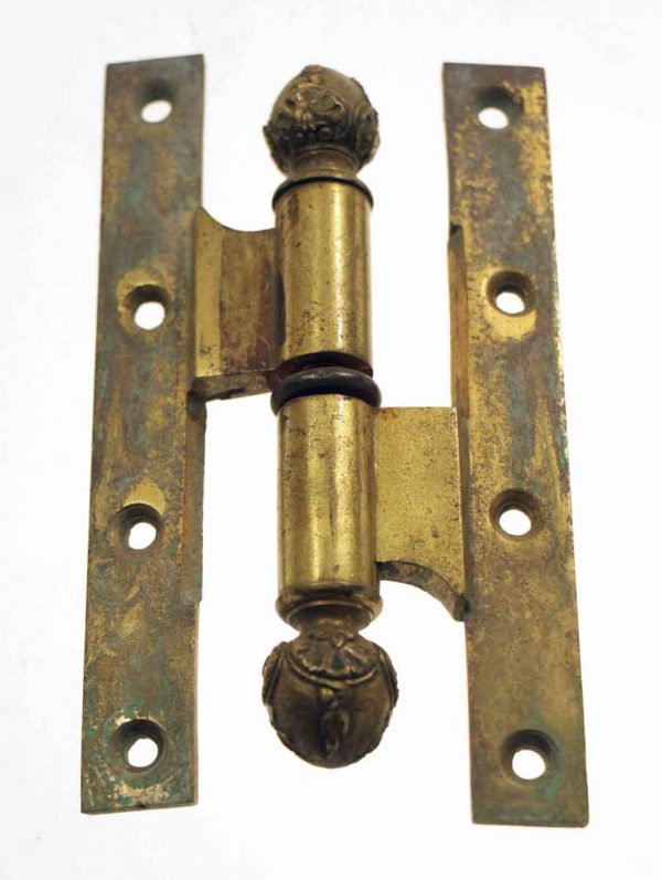 Door Hinges - Gilded Brass Paumelle 6.5 x 3.5 Antique Door Hinge
