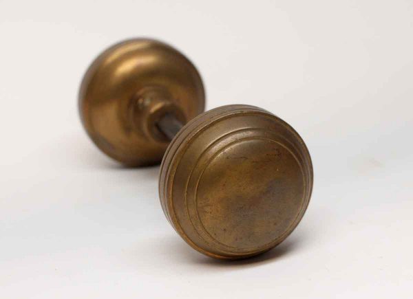 Door Knobs - Vintage Solid Bronze Plain Rounded Door Knobs