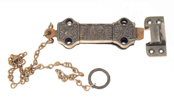 Door Locks - Victorian Bronze Door Latch with Chain