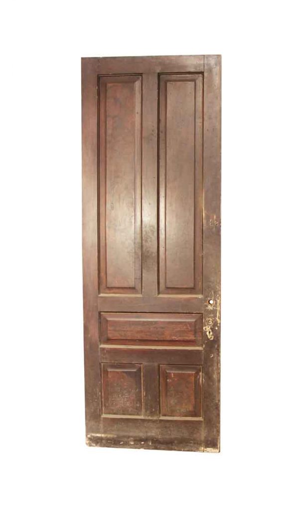 Entry Doors - Antique 5 Pane Douglas Fir Wood Entry Door 96 x 34