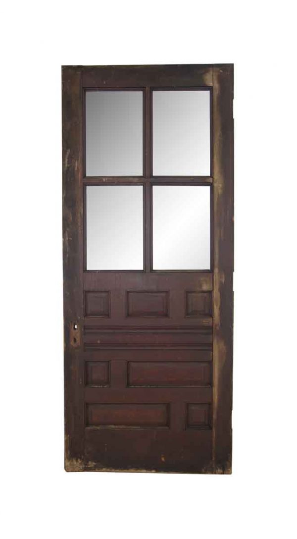 Entry Doors - Antique Arts & Crafts 4 Lite 7 Pane Entry Door 95.5 x 40