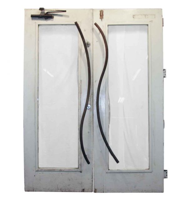 Entry Doors - Vintage 1 Lite Panel Commercial Double Doors 95.25 x 72.25