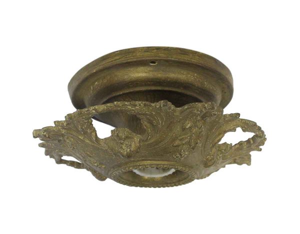 Flush & Semi Flush Mounts - Antique Cast Brass Victorian Single Bulb Flush Mount Fixture