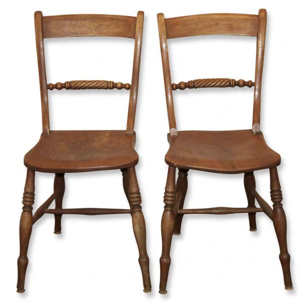 Kitchen & Dining - Pair of Traditional Wooden Dining Chairs