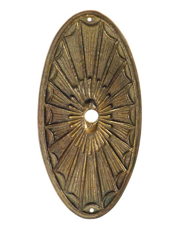 Other Cabinet Hardware - Art Deco Oval Furniture Pull Back Plate
