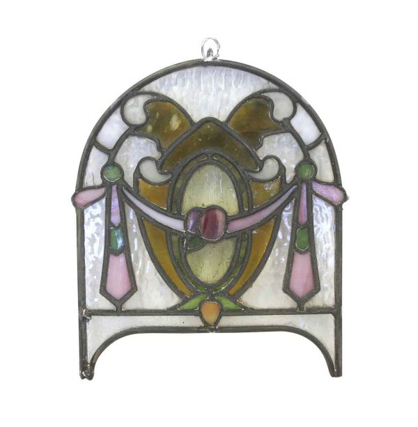 Other Wall Art  - 1940s Petite Stained Glass Window Hanging Art