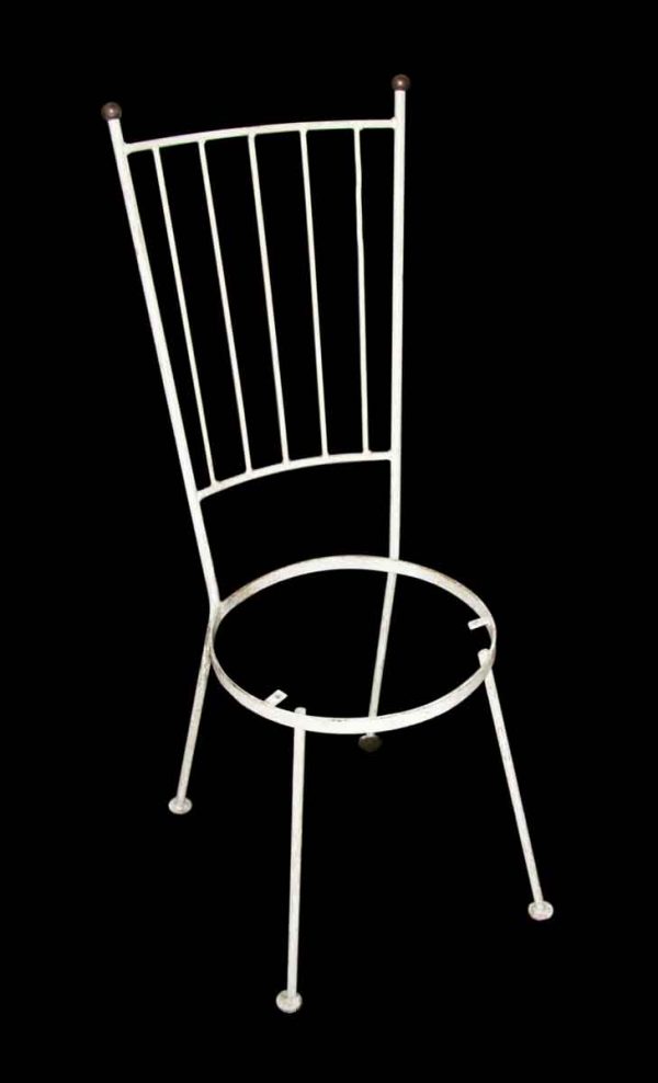 Patio Furniture - Vintage White Iron Chair Frame