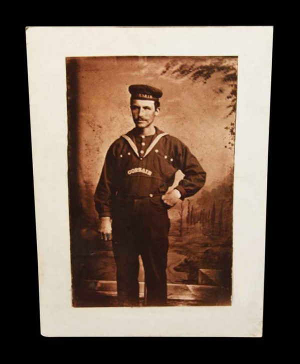 Photographs - Antique French Corsair Wood Mounted Photograph