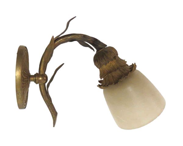 Sconces & Wall Lighting - Antique Bronze Sconce with Tan Alabaster Shade