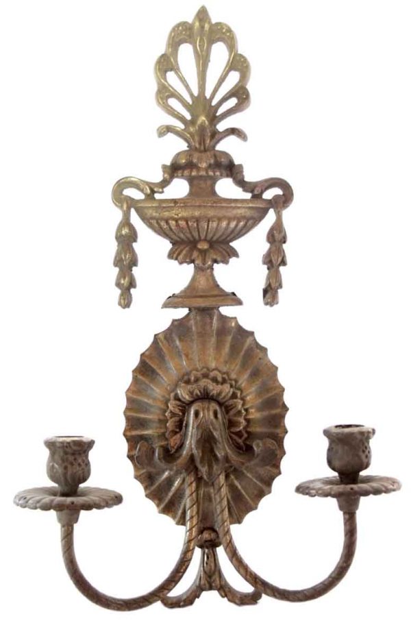 Sconces & Wall Lighting - Antique French 2 Arm Bronze Wall Sconce