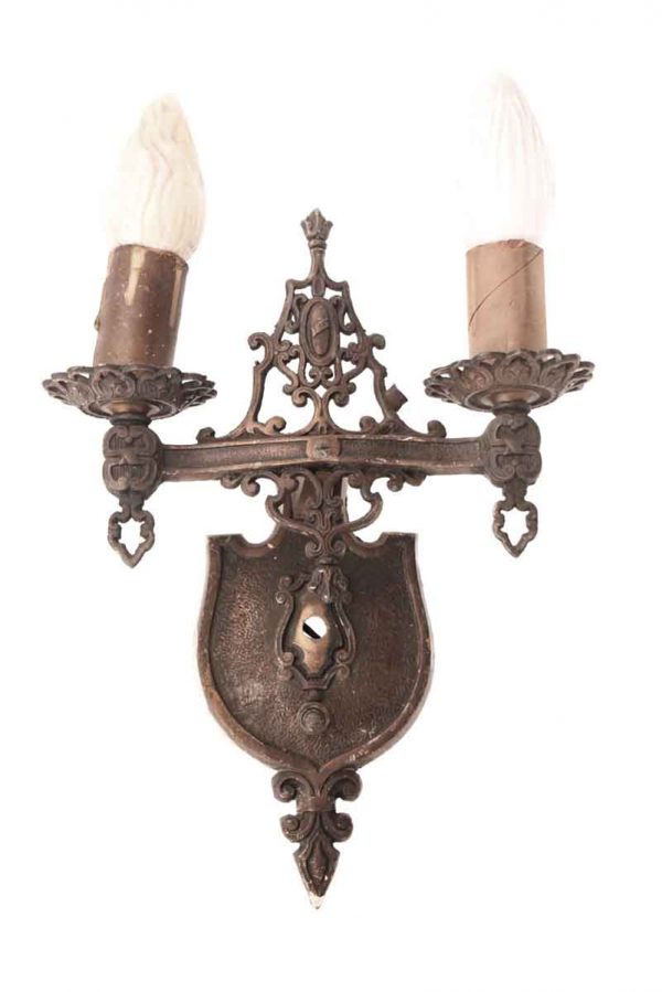 Sconces & Wall Lighting - Antique Victorian 2 Arm Bronze Wall Sconces