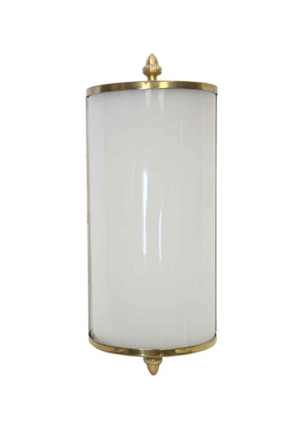 Sconces & Wall Lighting - Modern Brass & White Glass Pineapple Finial Wall Sconce