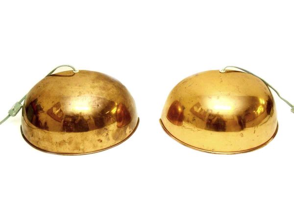 Sconces & Wall Lighting - Vintage Mid Century Copper Plated Dome Wall Sconces