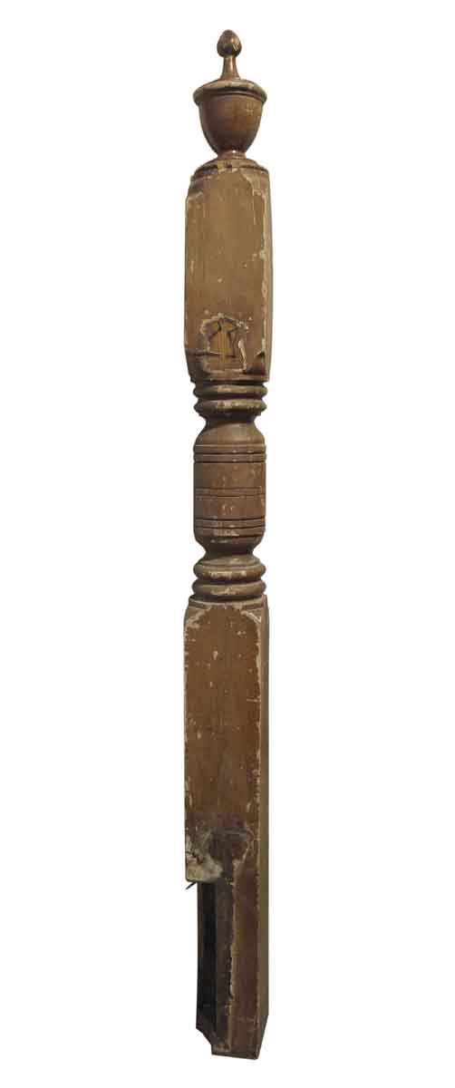 Staircase Elements - Antique 64.25 in. Wood Steeple Staircase Newel Post