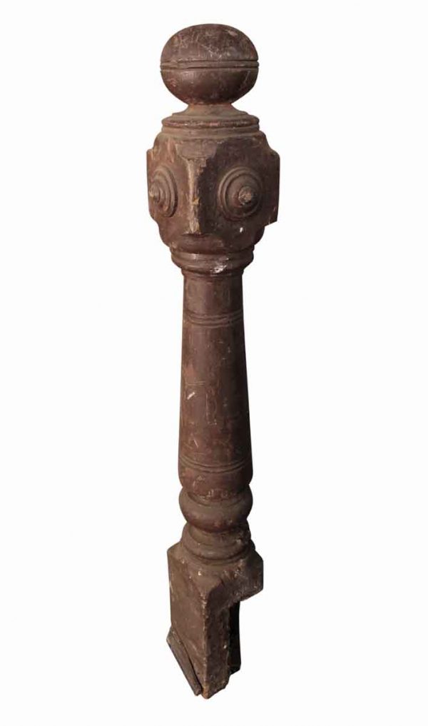 Staircase Elements - Antique Bulls Eye 47.25 in. Wood Staircase Newel Post