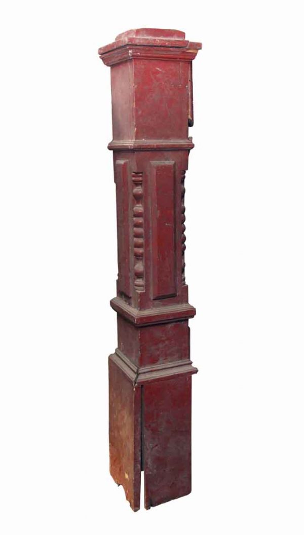 Staircase Elements - Antique Victorian 51 in. Wood Staircase Newel Post