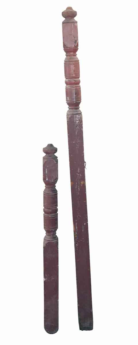 Staircase Elements - Pair of Antique 59.5 in. Oak Wood Newel Posts