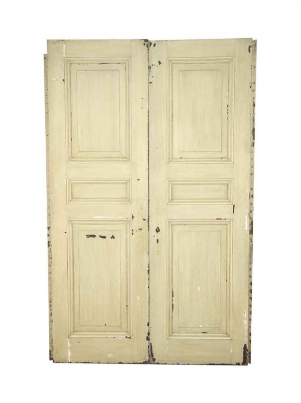 Standard Doors - Antique 3 Pane Oak Passage Double Doors 87.25 x 53