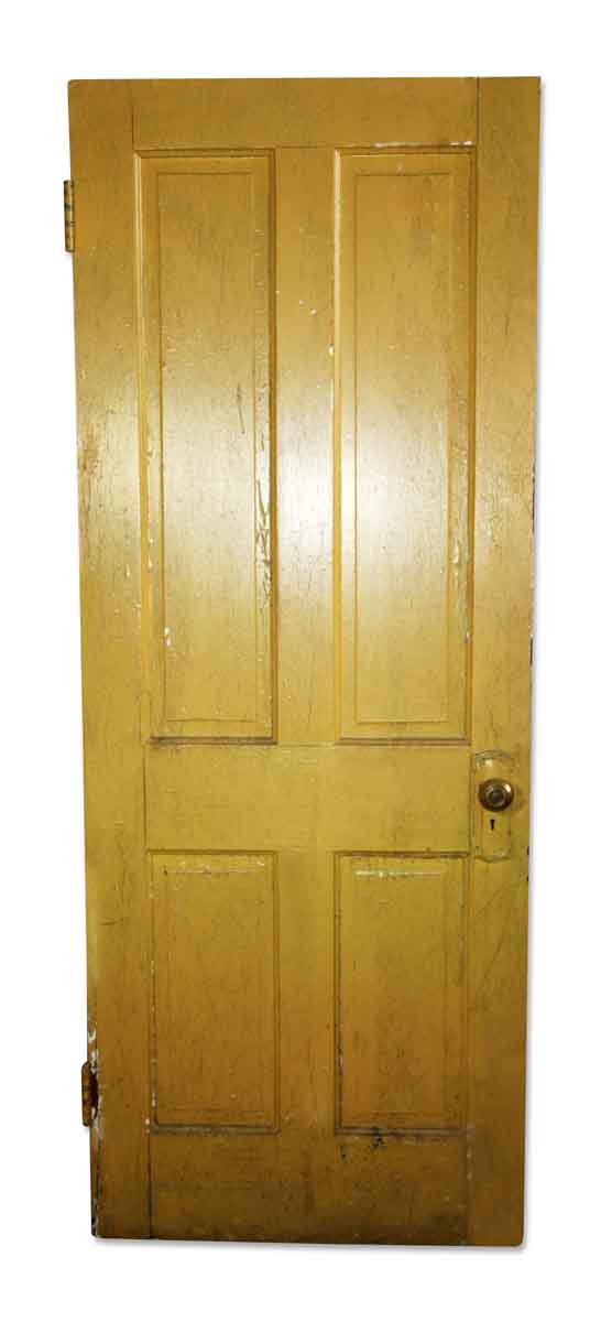 Standard Doors - Antique 4 Vertical Panel Wood Passage Door 77.75 x 30
