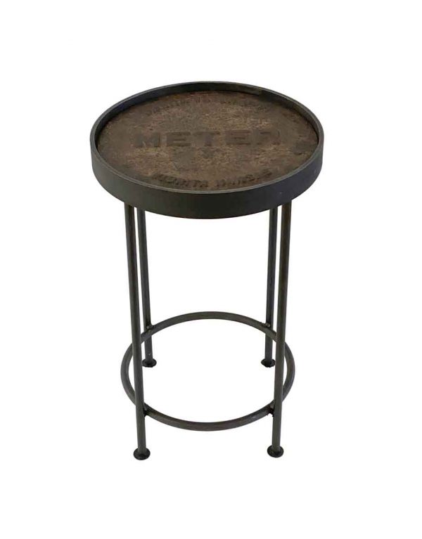 Altered Antiques - Salvage Water Meter Black Cast Iron Side Table