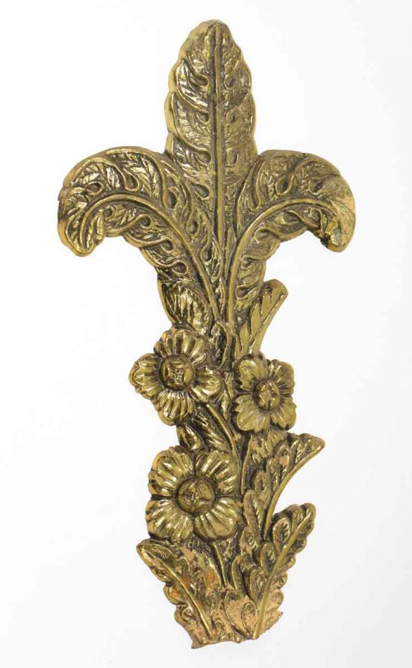 Applique - Antique Floral Brass Applique