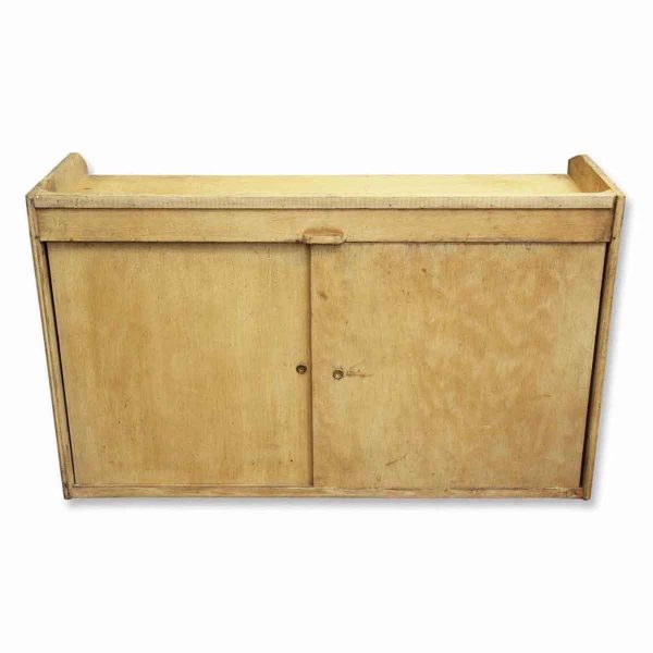 Cabinets - Antique Sliding Door Wooden Table Top Cabinet