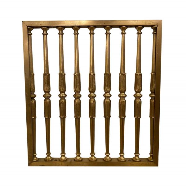 Decorative Metal - Reclaimed Detailed Cast Bronze Bank Teller Window Grill