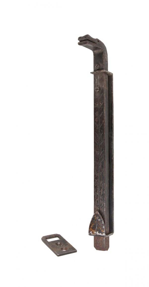 Door Locks - Samuel Yellin Surface Mount Cast Iron Door or Gate Slide Bolt
