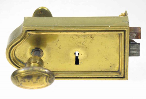 Door Locks - Traditional Brass Rim Lock & Oval Door Knob Set