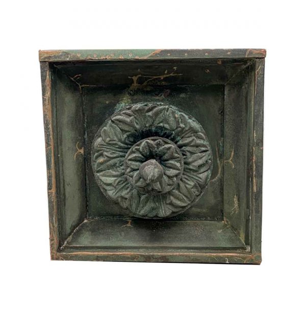 Exterior Materials - 19th Century Square 25 in. Floral Green Copper Facade