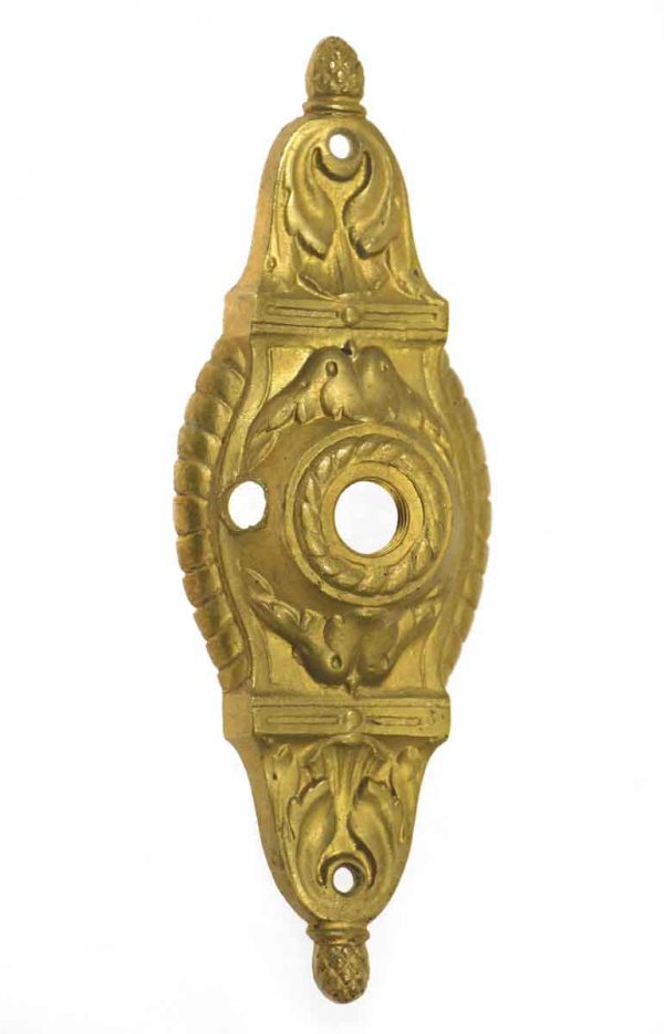 Knockers & Door Bells - Victorian Brass Plated Ornate Doorbell Cover