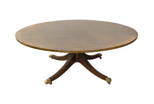 Living Room - Vintage Traditional Walnut Oval Coffee Table