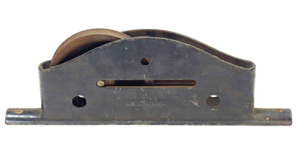 Pocket Door Hardware - Antique 11.25 in. Black Iron Pocket Door Wheel