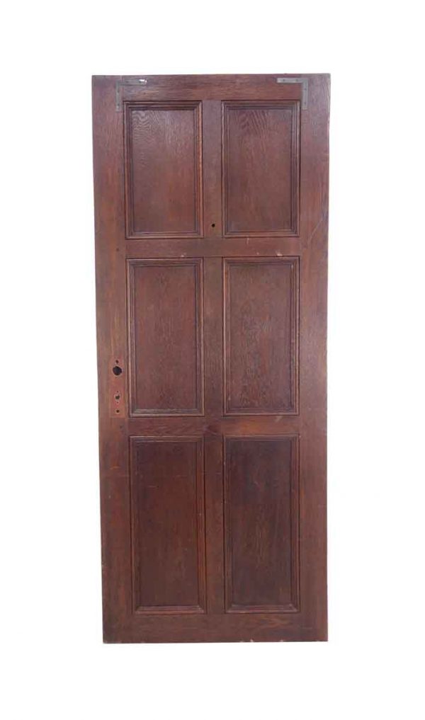 Standard Doors - Antique 6 Pane Arts & Crafts Chestnut Privacy Door 77.5 x 31.75