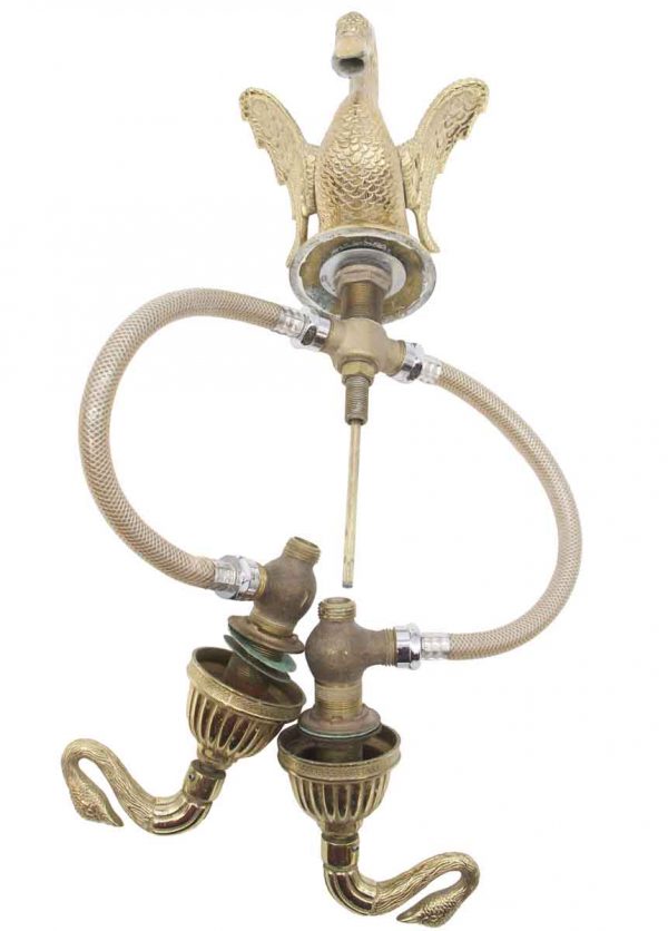 Bathroom - Solid Brass Swan Faucet & Handle Set