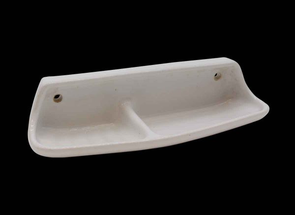 Bathroom - Vintage Surface Mount White Double Wall Soap Dish