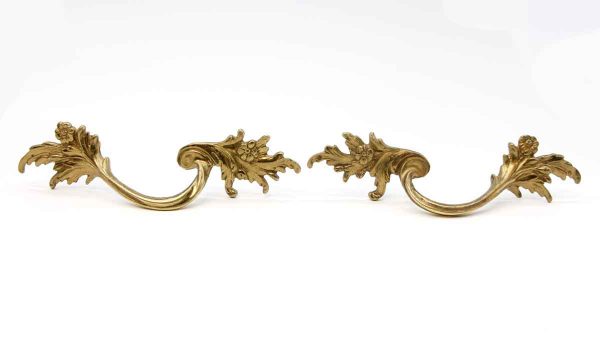 Cabinet & Furniture Pulls - Pair of 8.5 in. French Provincial Brass Drawer Pulls