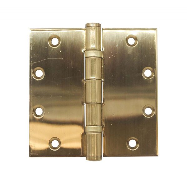 Door Hinges - Vintage Parker Brass Button Tip Butt 5 x 5 Door Hinge